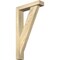 Ekena Millwork Traditional Block Rough Sawn Bracket w/ Offset Brace, Douglas Fir, 4"W x 16"D x 28"H BKT0402X16X28TRA05RDF - alternate 1